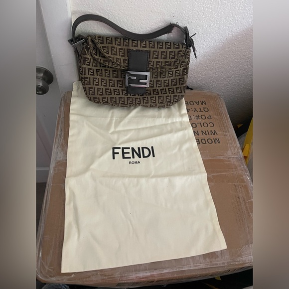 Y2K Fendi zucchino baguette gunmetal hardware Y2K bag - Picture 3 of 16